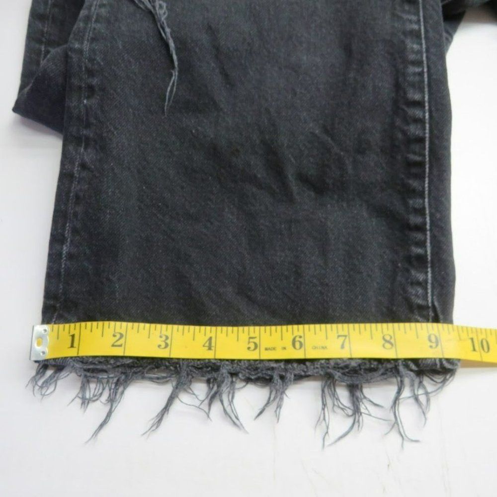 Free People We The Free Destressed Wide Leg Jeans Size 29 Black Denim - Picture 12 of 14